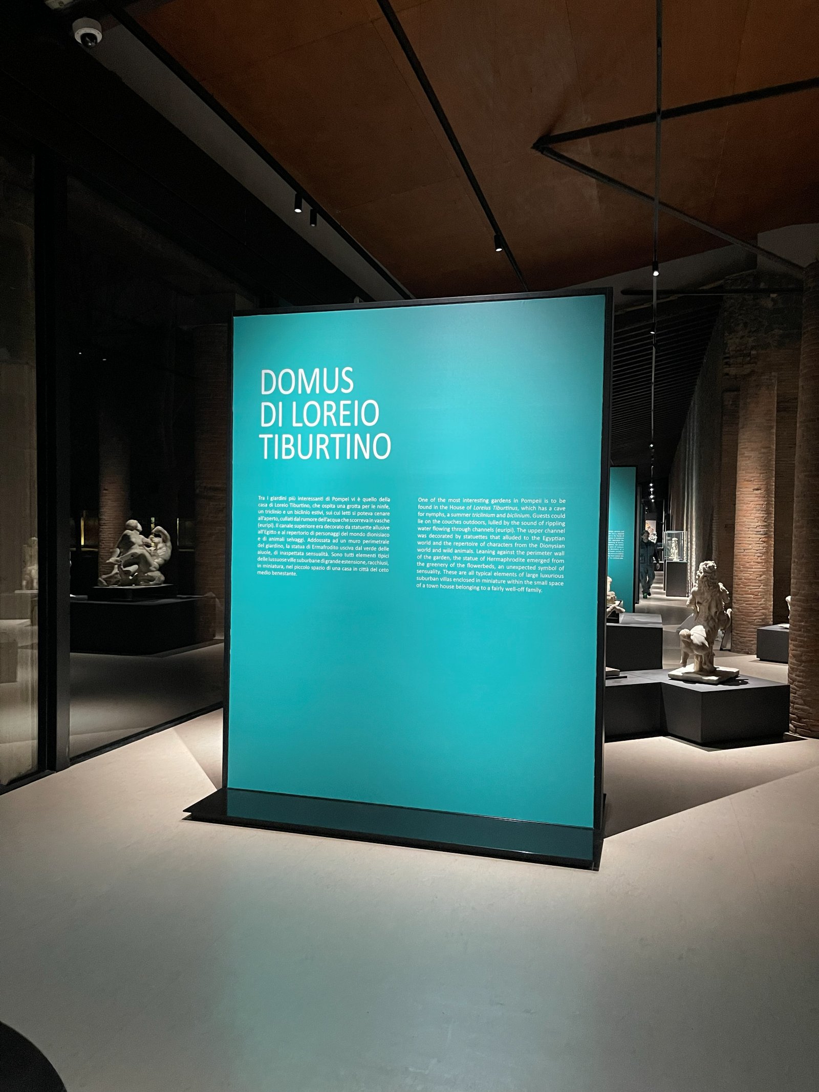 Illuminazione dei reperti negli Scavi Archeologici di Pompei
